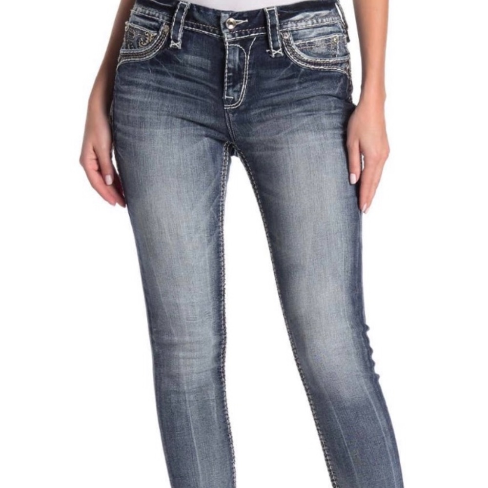 NWT RR embellished skinny jeans